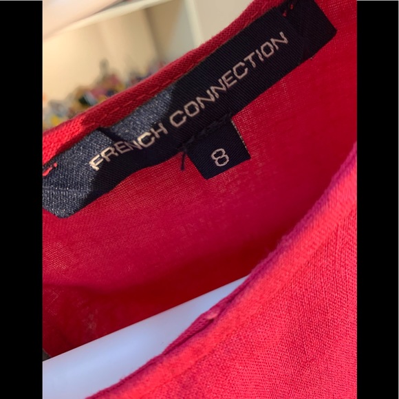 FRENCH CONNECTION HOT PINK WRAP DRESS (Size 8) - Picture 5 of 8